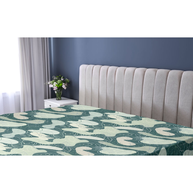 Drap-housse Ambesonne, Drap-housse de taille simple, Vert forêt, vert pâle / floral