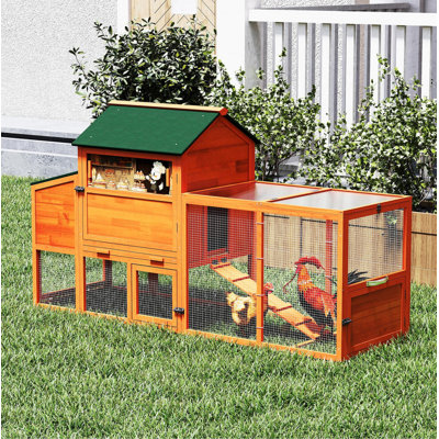 Poulailler portable sur roulettes
