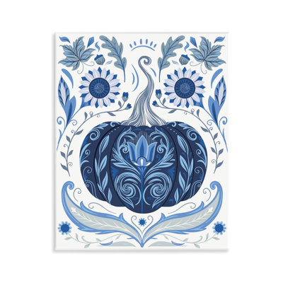  Art mural symétrique citrouille florale par Arrolynn Weiderhold