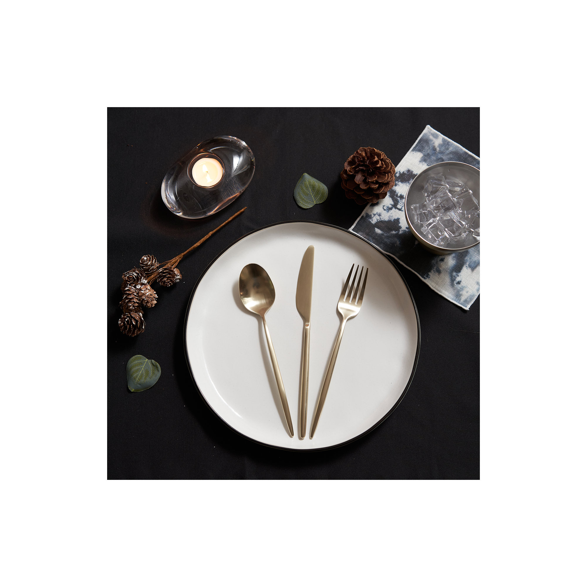 Barrona Stainless Steel Flatware, Champagne