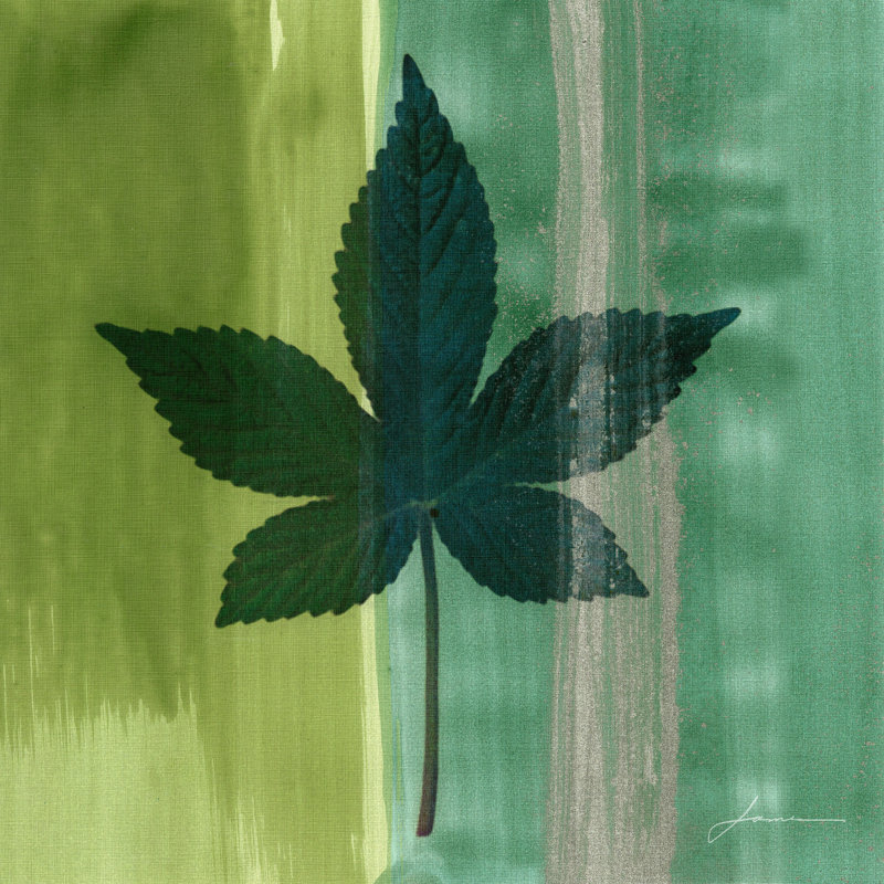 Silver Leaf Tile IV by James Burghardt - Wrapped Canvas Print, 76cm H x 76cm W