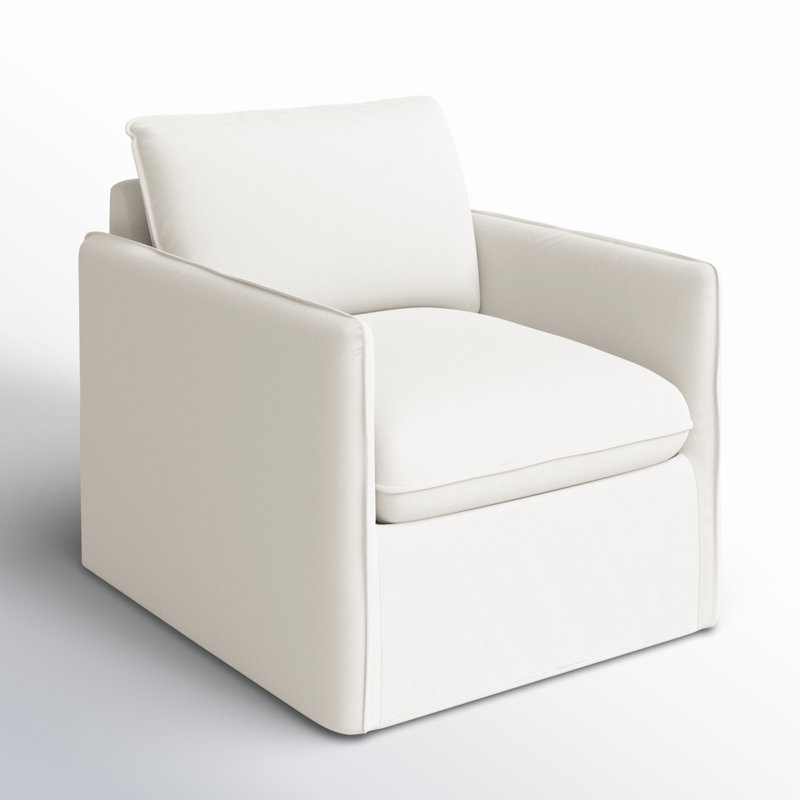 Bellatrix Slipcovered Armchair, Bayou Off White Canvas