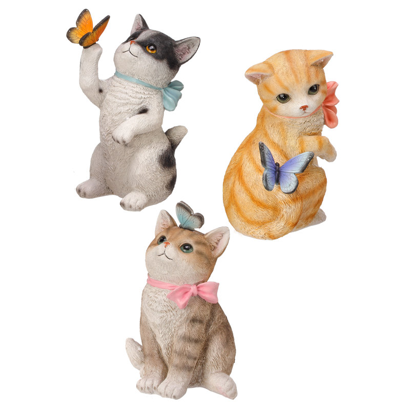 Cahide Cat With Bow And Butterfly