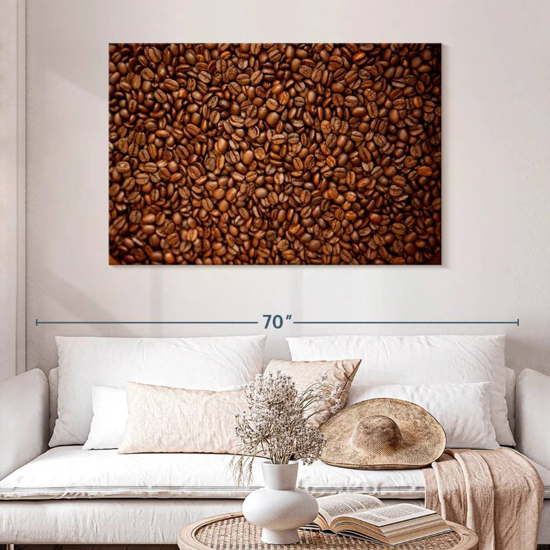 Grains de café foncés Yarlin, H 32 po x l 48 po