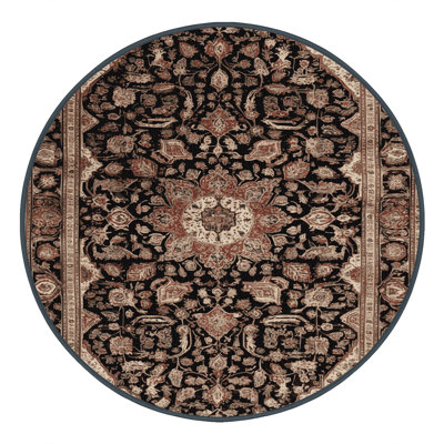 Machine Washable Persian Brown Area Rug