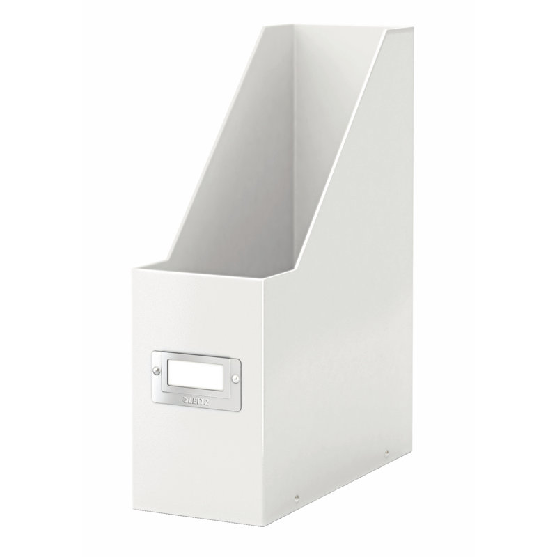 Cardboard Free Standing Magazine Rack, White