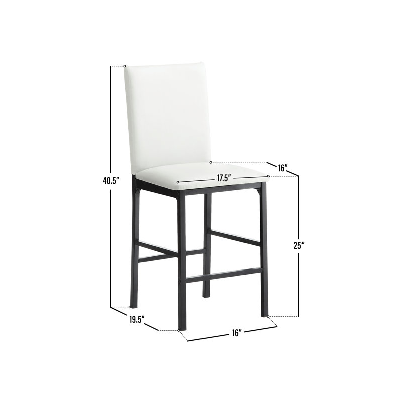 Bernhard 5-piece Counter Height Dining Set, White/Black