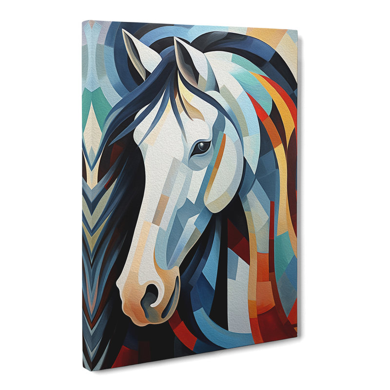 Shire Horse Cubism - Wrapped Canvas, 60cm H x 40cm W x 3cm D