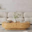 Table basse ovale moderne 43 "avec placage en bois massif-1564457595