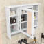Armoire de salle de bain murale 3 en 1 avec tablettes réglables et porte à fermeture en douceur-1170653751