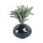 Modern Pottery Flower Vase Accent for Table Decor - Decorative Sculptural Vase for Living Room, Shelf, and Office Styling - Blue