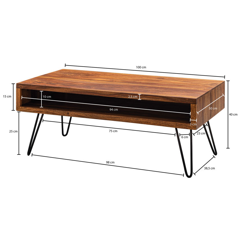 Anegam solid wood coffee table