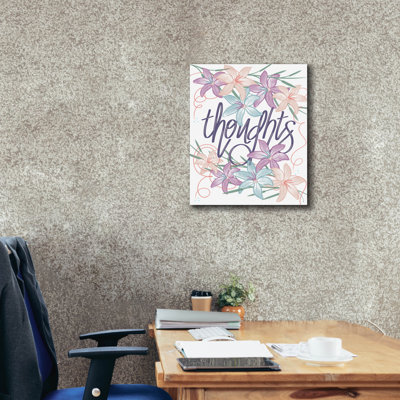 Art mural en toile Epic Graffiti, "pensé extra floral" par Marlee Ash Calligraphy & Design, 20 po x 24 po