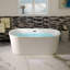 Baignoire de trempage incurvée en acrylique autoportante 59 po. X 29,52 po.-89090732-100481067