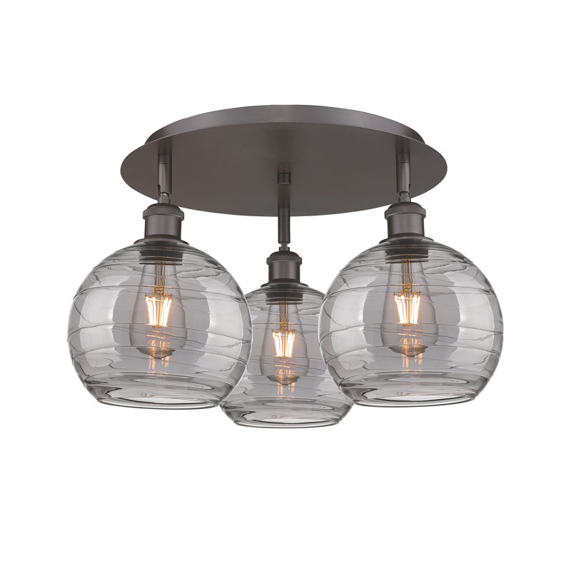 Plafonnier encastré Essex, Bronze huilé, H 10,38 po x l 19,75 po x P 19,75 po