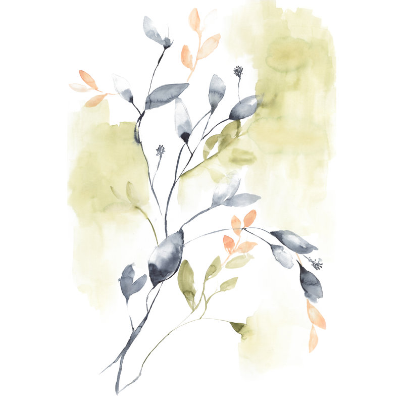 Sweet Leaves II by Jennifer Goldberger - Painting Print, 122cm H x 81cm W, Black Floater Framed