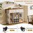 39.4'' L Modern Rolling Kitchen Island With Drop Leaf Countertop And Wine Rack, Wooden Kitchen Cart With 2 Storage Drawers And Towel Rack-1967885576