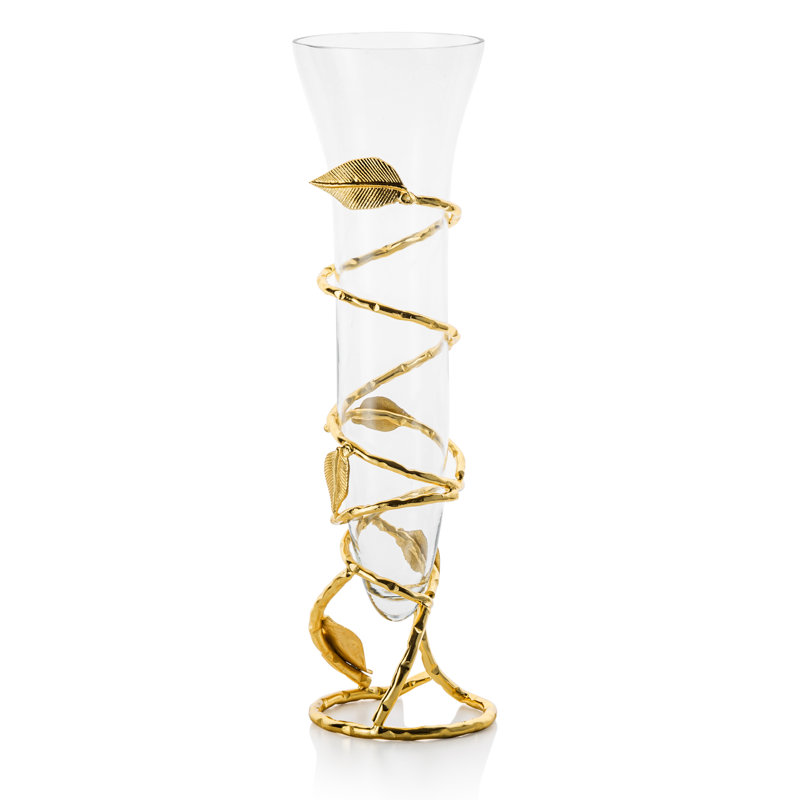 Siobhan Glass Table Vase, Gold