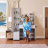 63 Inch Full Body Mirror Vanity Set with Power Station, LED Dressing Table with 4-Port Charging and Stool-646141457
