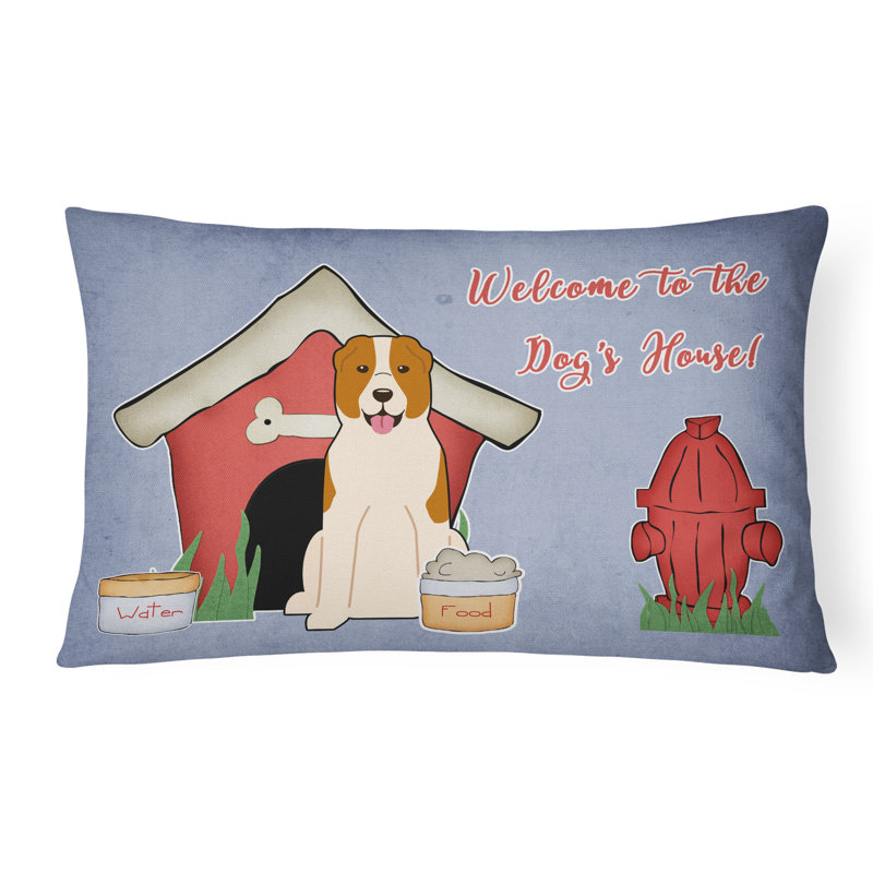 Coussin lombaire intérieur/extérieur bleu/rouge moderne dog house