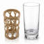 4-Piece Rattan Drinking Highball Glasses Set