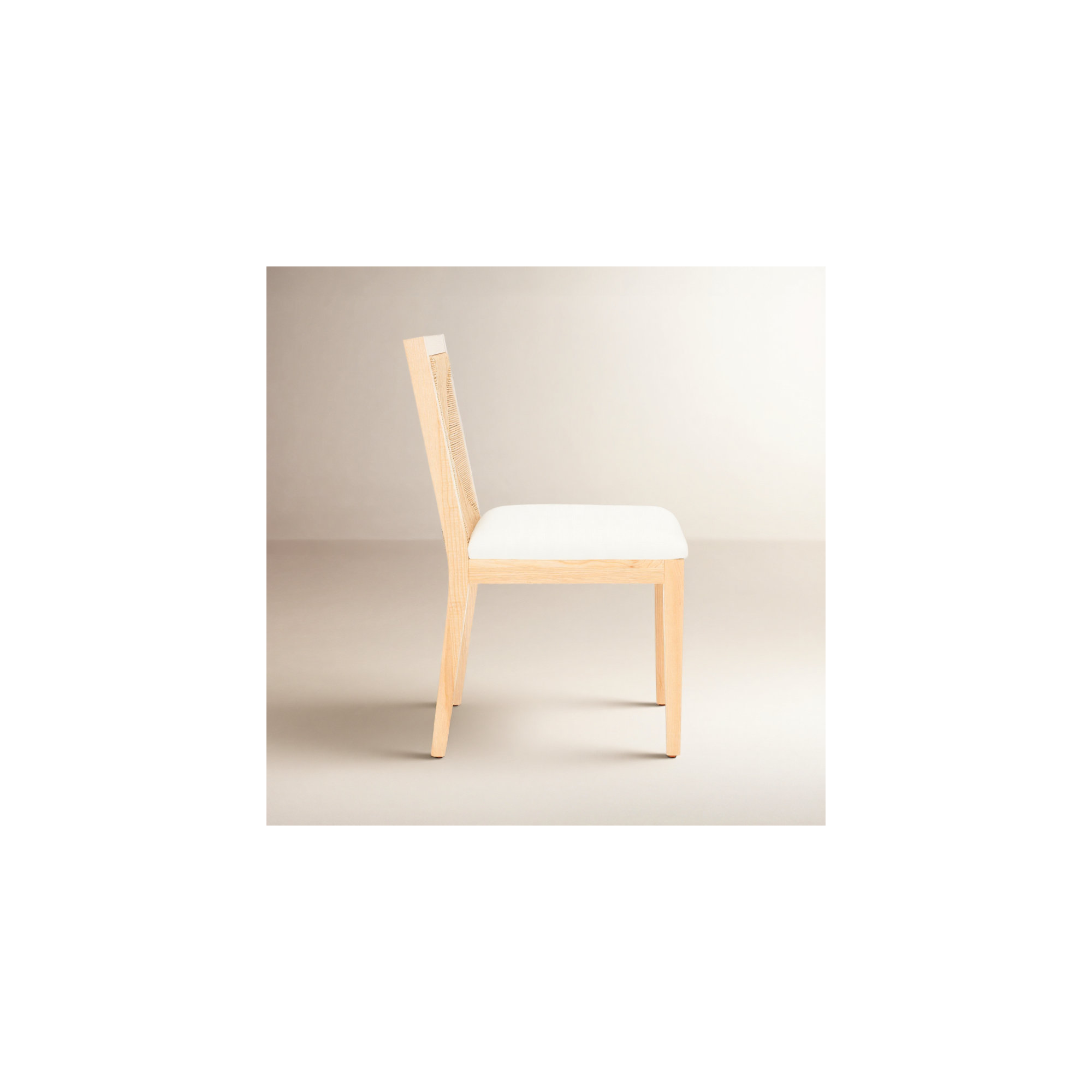 Hudgins Woven Back Side Chair, Natural