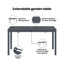 vidaXL Outdoor Dinner Table Folding Anthracite Steel Extension Furniture