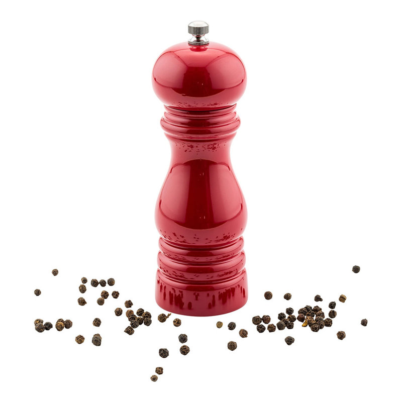 Pepper Mill, 6" H x 2" W x 2" D, Red
