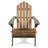 Weather- Chair - Wood Construction For Poolside Dark Brown, Made From Solid