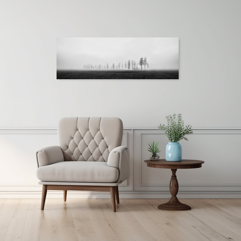 Foggy Winter Trees by Nina Pauli - Wrapped Canvas Panoramic Print, 30.48 cm H x 91.44 cm W