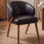 Chaise rembourrée avec pieds en bois-1950106058