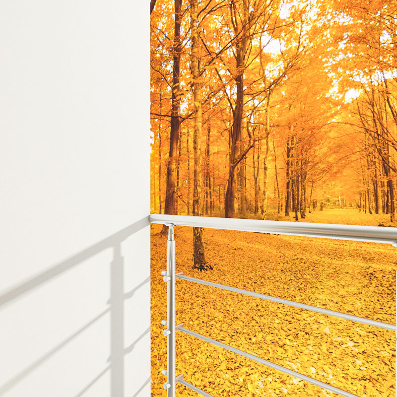 100CM Silver-coloured floor-mounted stainless steel handrail, 110cm H x 100cm W