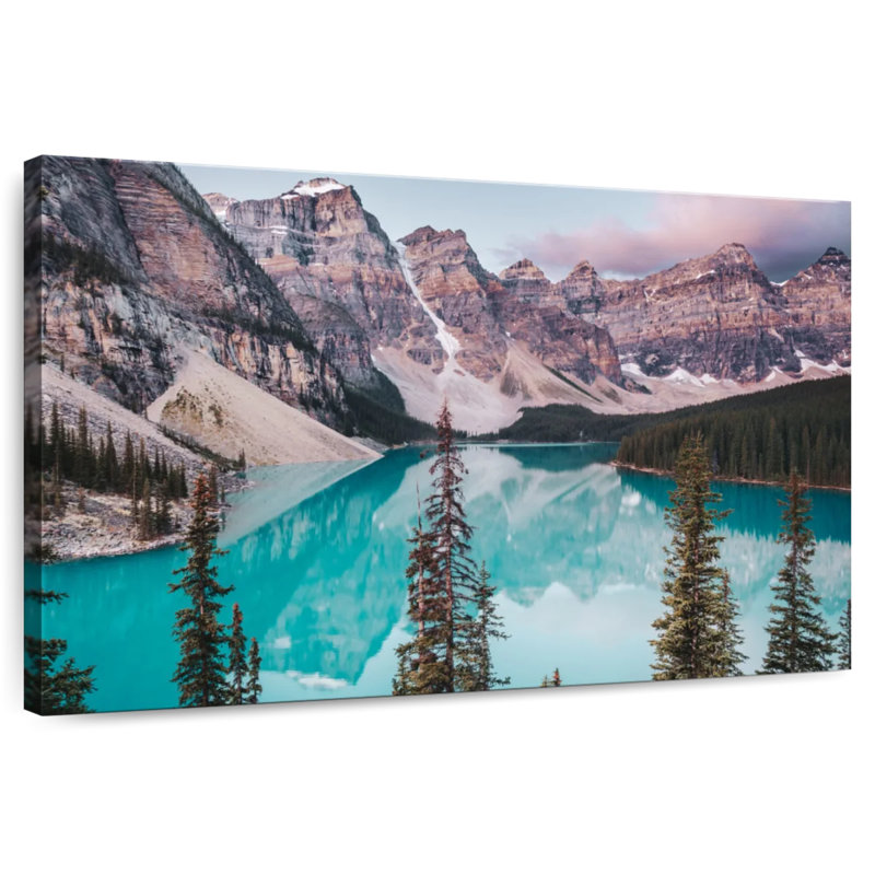 Vue sur le lac Moraine Alvord, H 34 po x l 51 po
