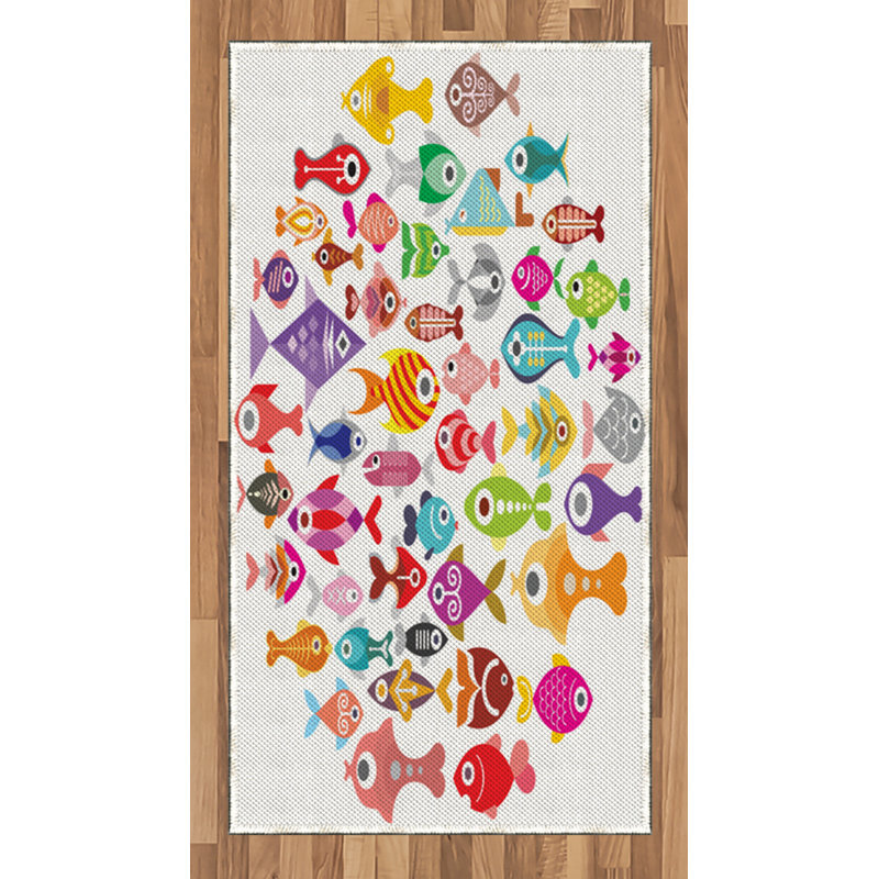 Cartoon High Density Long Fiber Poly Threads Decorative Area Rug Carpet, Rectangle 2'7" x 5'
