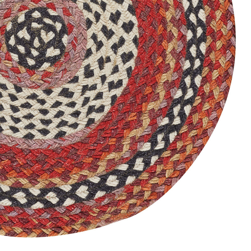 Wool Striped Indoor Rug, Round 3'