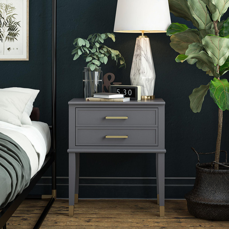Westerleigh 1-Drawer Nightstand, Gray