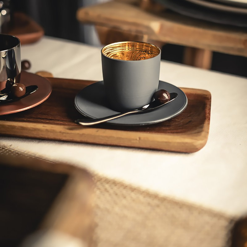 Emo Cosmo espresso avec soucoupe - noir, Noir