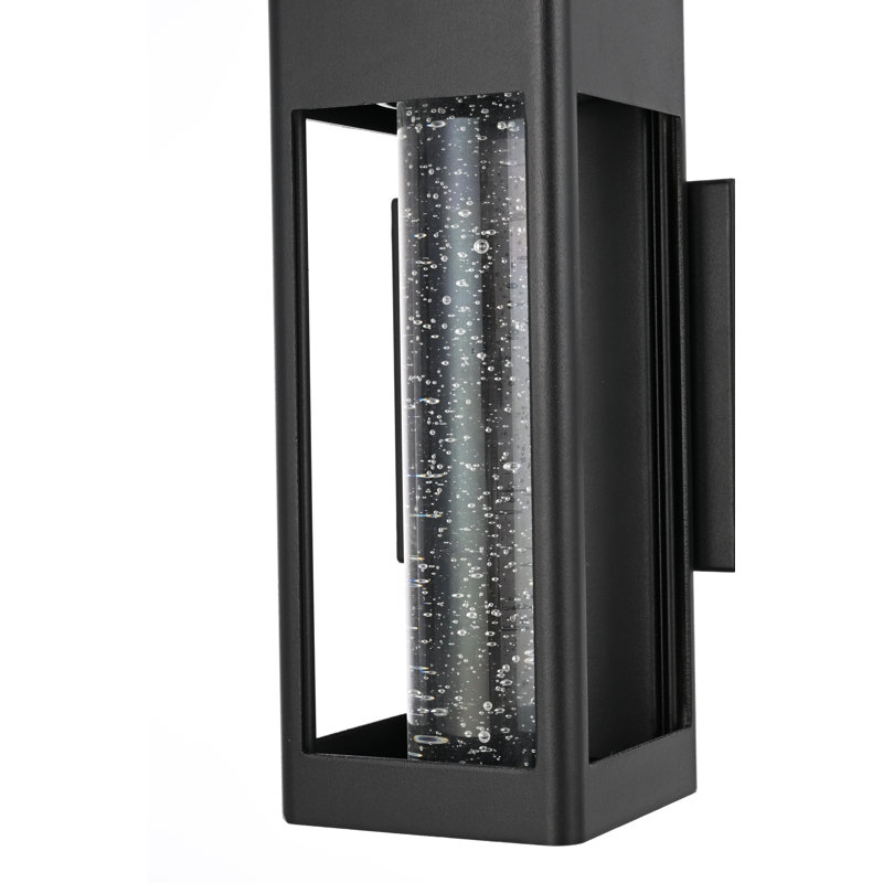 Olyssa  LED Outdoor Wall sconce in Black, 10" H x 5" W x 5" D