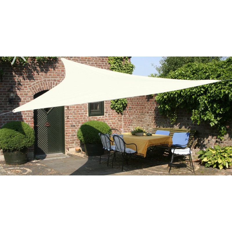 Nonatum 3.6m x 3.6m Triangle Shade Sail, Cream