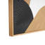 Cole et gris géométrique en bois avec formes rondes noires et blanches