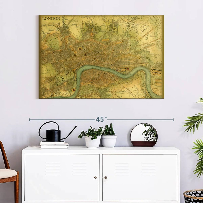 Carte Aliaz de Londres, H 26 po x l 39 po