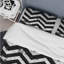 Ensemble de housse de couette moderne noir et blanc Modern Chevron II-109155997