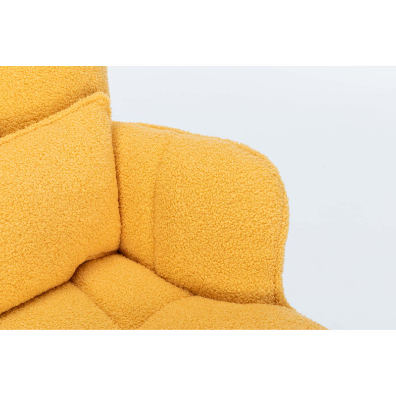 Chaise berçante rembourrée avec dossier haut Teddy