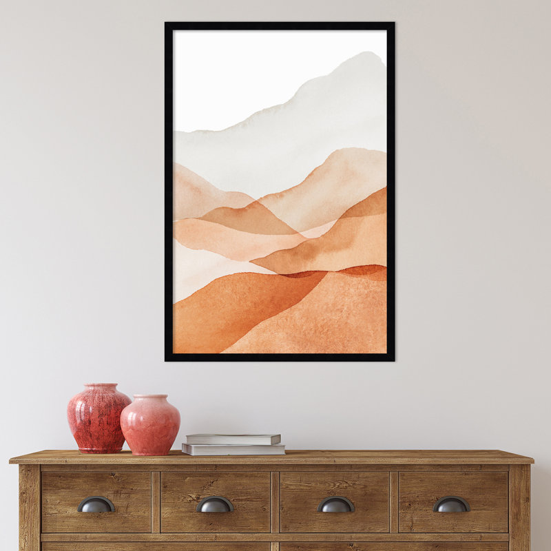 Mountain Range III by Amy Lighthall, 34.25" H x 23.25" W x 0.88" D, Black