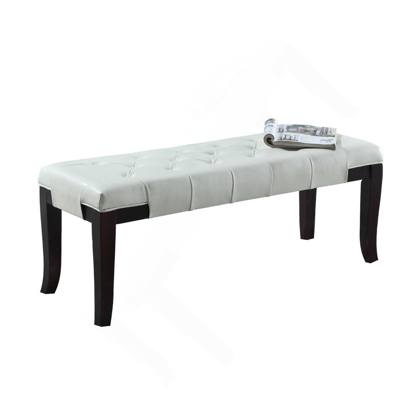 Banc de salle à manger en tissu, White