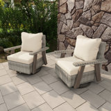 Lauma Outdoor Swivel Lounge Chair（Set of 2）
