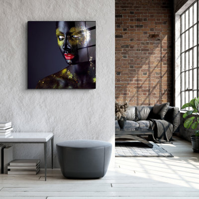 Superbe peinture décorative en verre trempé de 31,5 po x 31,5 po | 100% verre trempé, épaisseur: 0,16 pouce | Imprimé UV pour des couleurs éclatantes et une durabilité | Décoration murale parfaite pour le salon, la chambre à coucher ou le bureau, design élégant et moderne