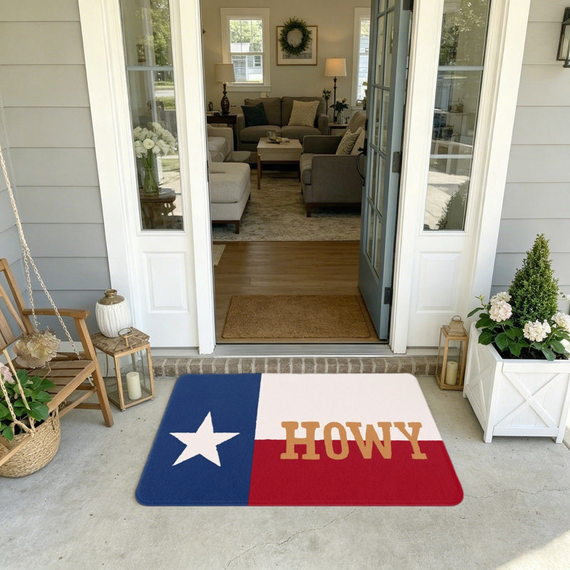 Tapis d'entrée rectangulaire 20 x 32 po juillet juillet