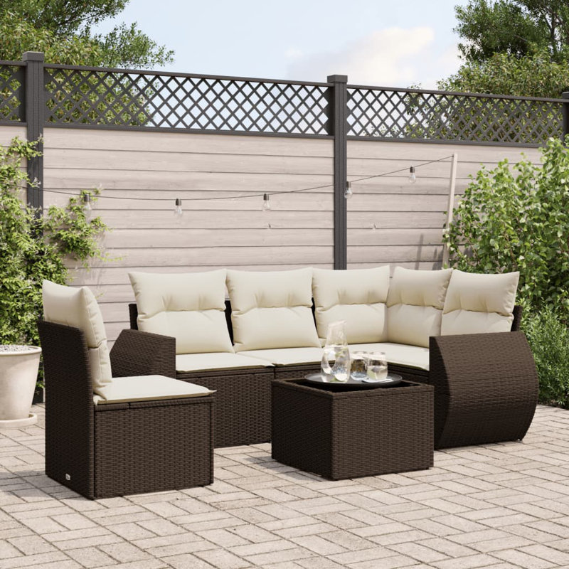 Vidaxl Garden Sofa Set Brown