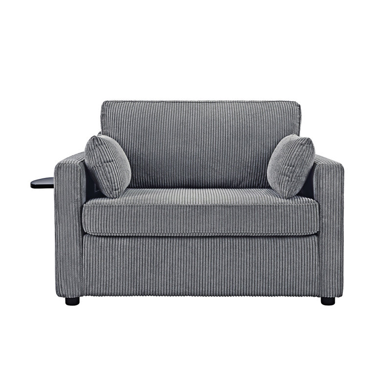 Canapé-lit avec matelas pliable, Gris